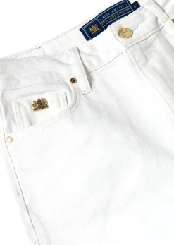 Discount High Rise Denim Short (Optic White) Women Shorts