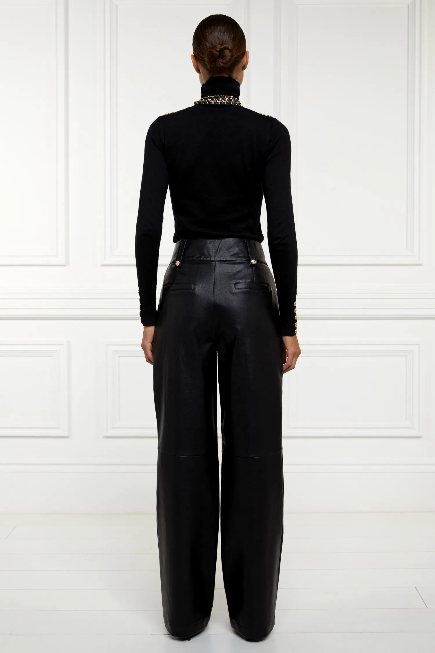 Hot High Waisted Faux Leather Trouser Women Trousers