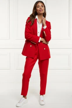 Outlet High Waisted Peg Trouser (Red Barathea) Women Trousers|Tailoring