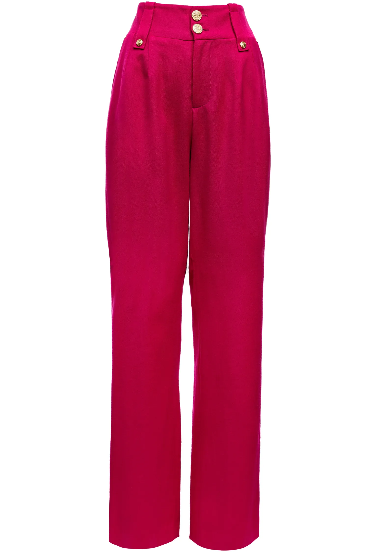 Outlet High Waisted Straight Trouser (Hot Pink Barathea) Women Trousers|Tailoring