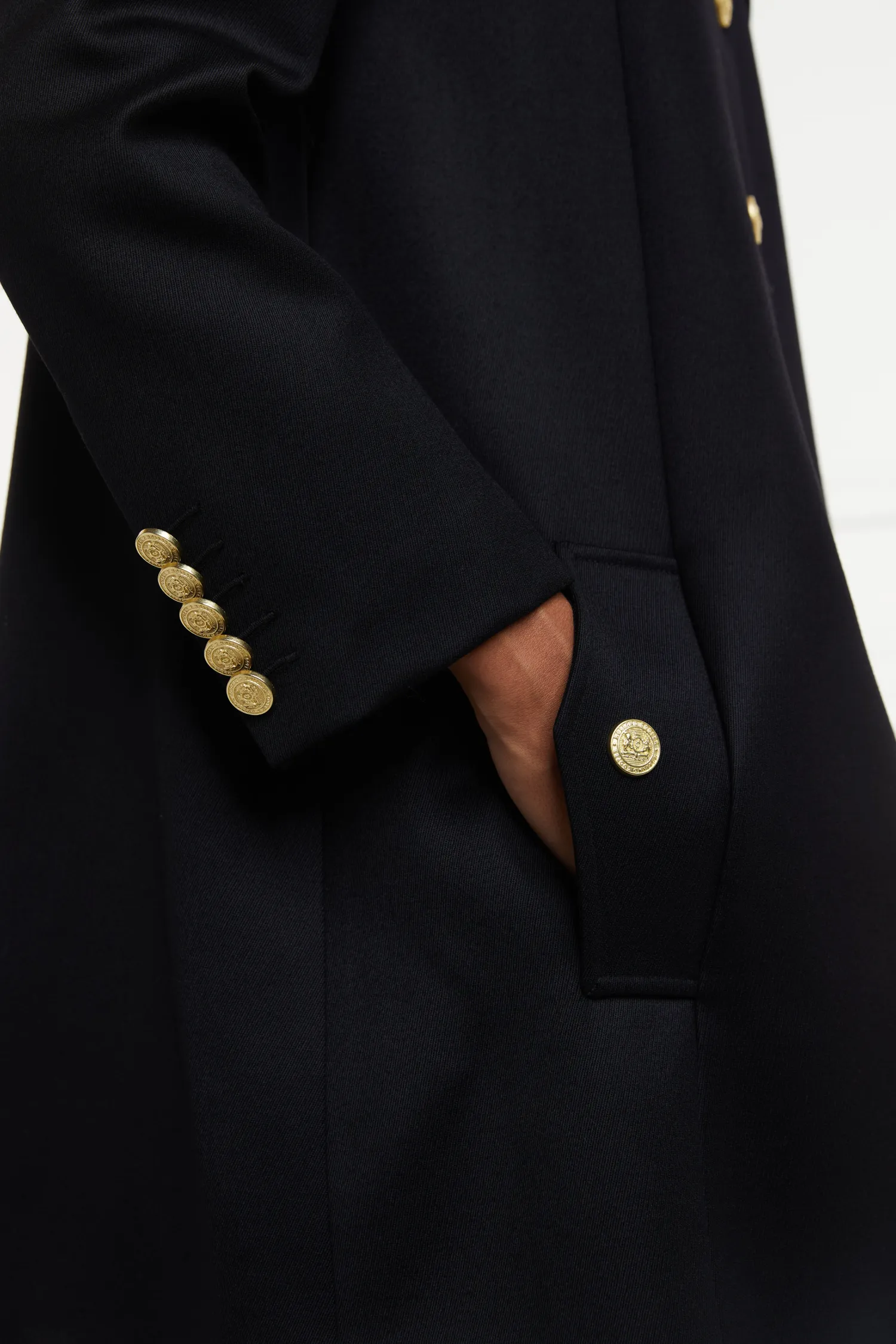 Clearance Highbury Cape Coat (Black Twill) Women Capes