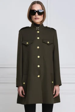 Fashion Highbury Cape Coat (Khaki Barathea) Women Capes|Tailoring