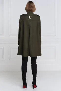 Fashion Highbury Cape Coat (Khaki Barathea) Women Capes|Tailoring