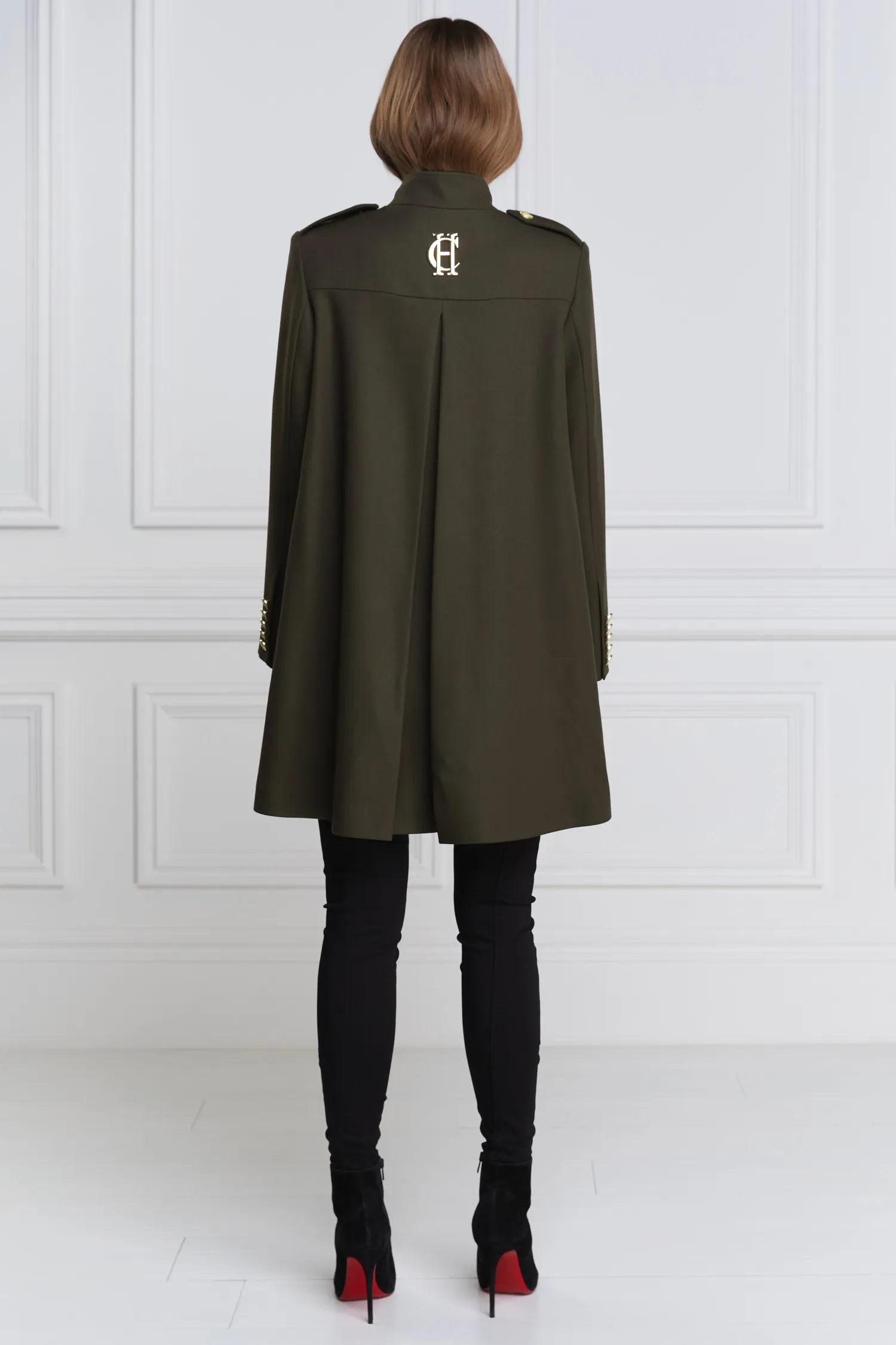 Fashion Highbury Cape Coat (Khaki Barathea) Women Capes|Tailoring