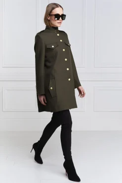 Fashion Highbury Cape Coat (Khaki Barathea) Women Capes|Tailoring