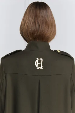 Fashion Highbury Cape Coat (Khaki Barathea) Women Capes|Tailoring