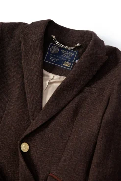 Outlet Highgrove Coat (Chocolate Herringbone) Women Coats|Tailoring