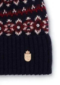 Fashion Jennifer Fairisle Bobble Hat (Ink Navy) Women Hats & Headbands|Hats & Headbands