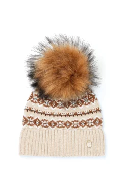 Outlet Jennifer Fairisle Bobble Hat (Light Camel) Women Hats & Headbands|Hats & Headbands