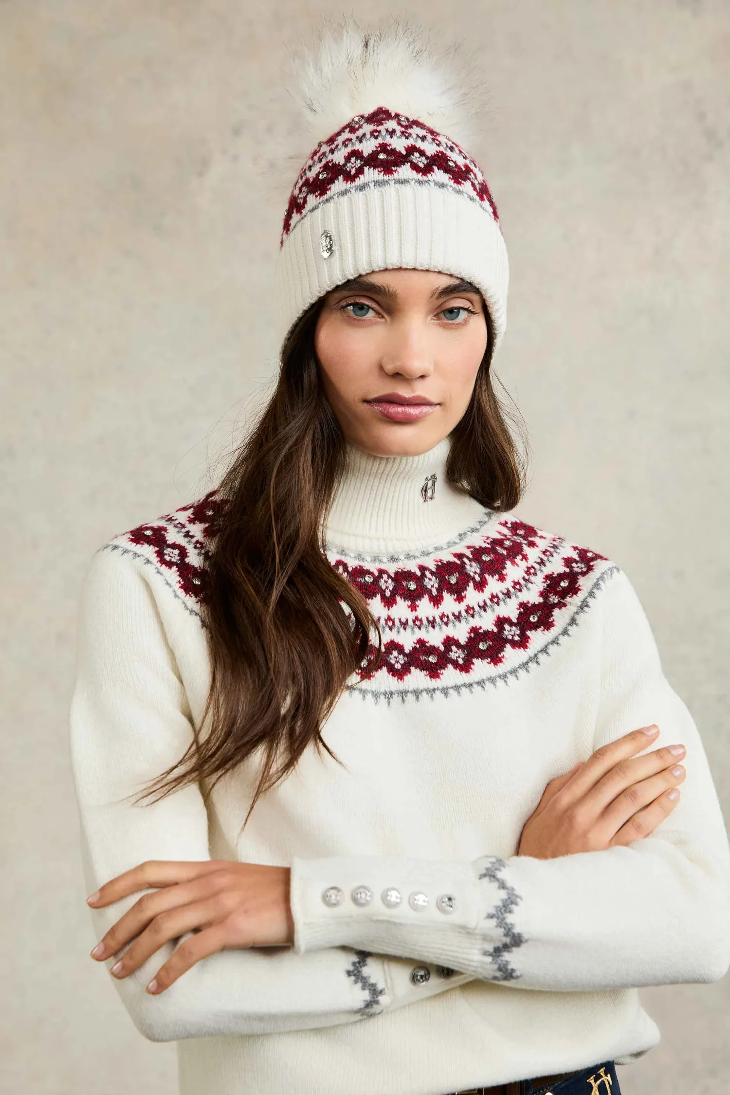 Outlet Jennifer Fairisle Bobble Hat Women Hats & Headbands|Hats & Headbands