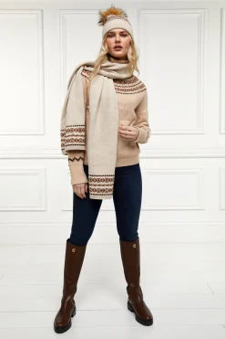 Best Jennifer Fairisle Scarf (Light Camel) Women Scarves|Scarves