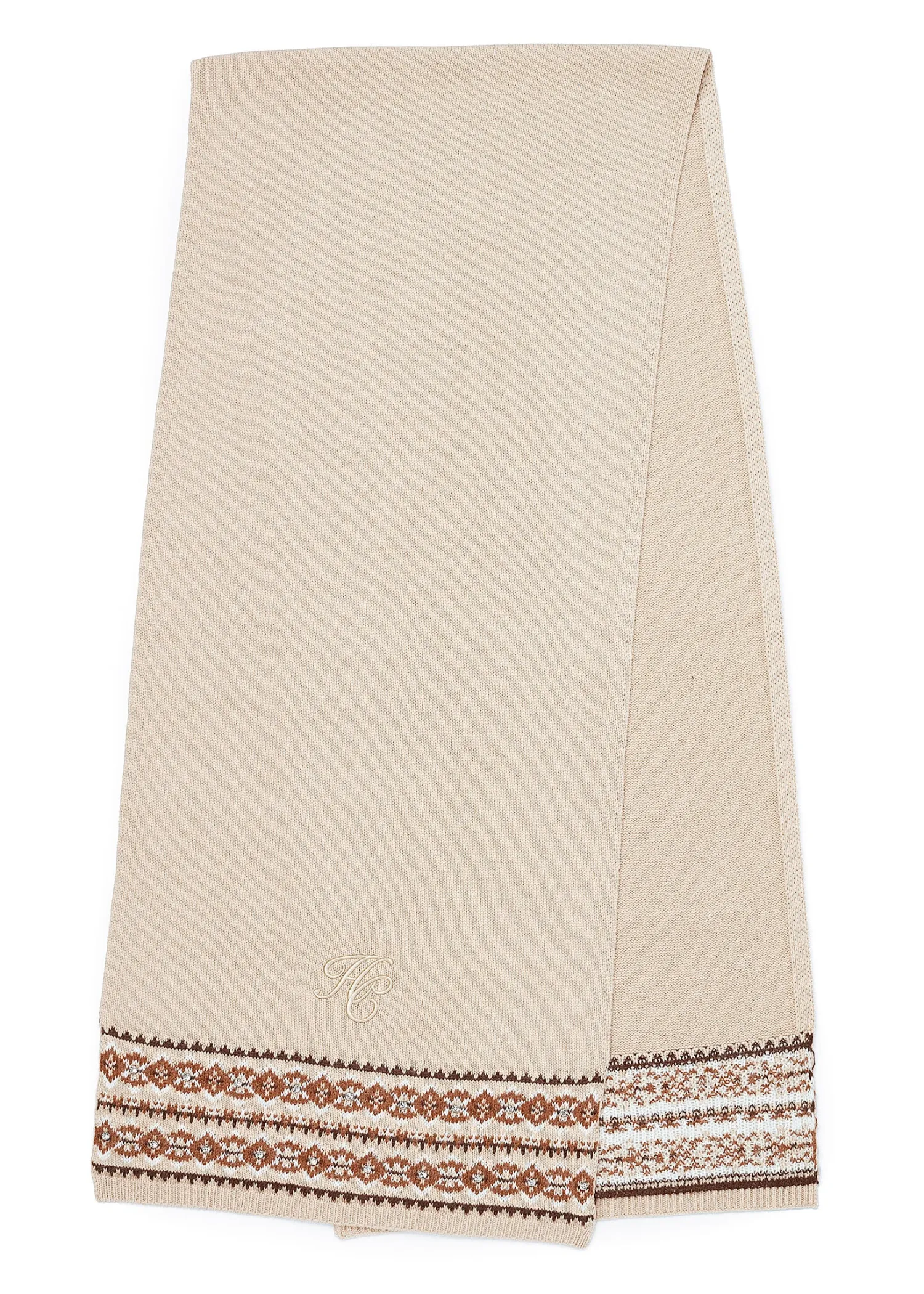 Best Jennifer Fairisle Scarf (Light Camel) Women Scarves|Scarves