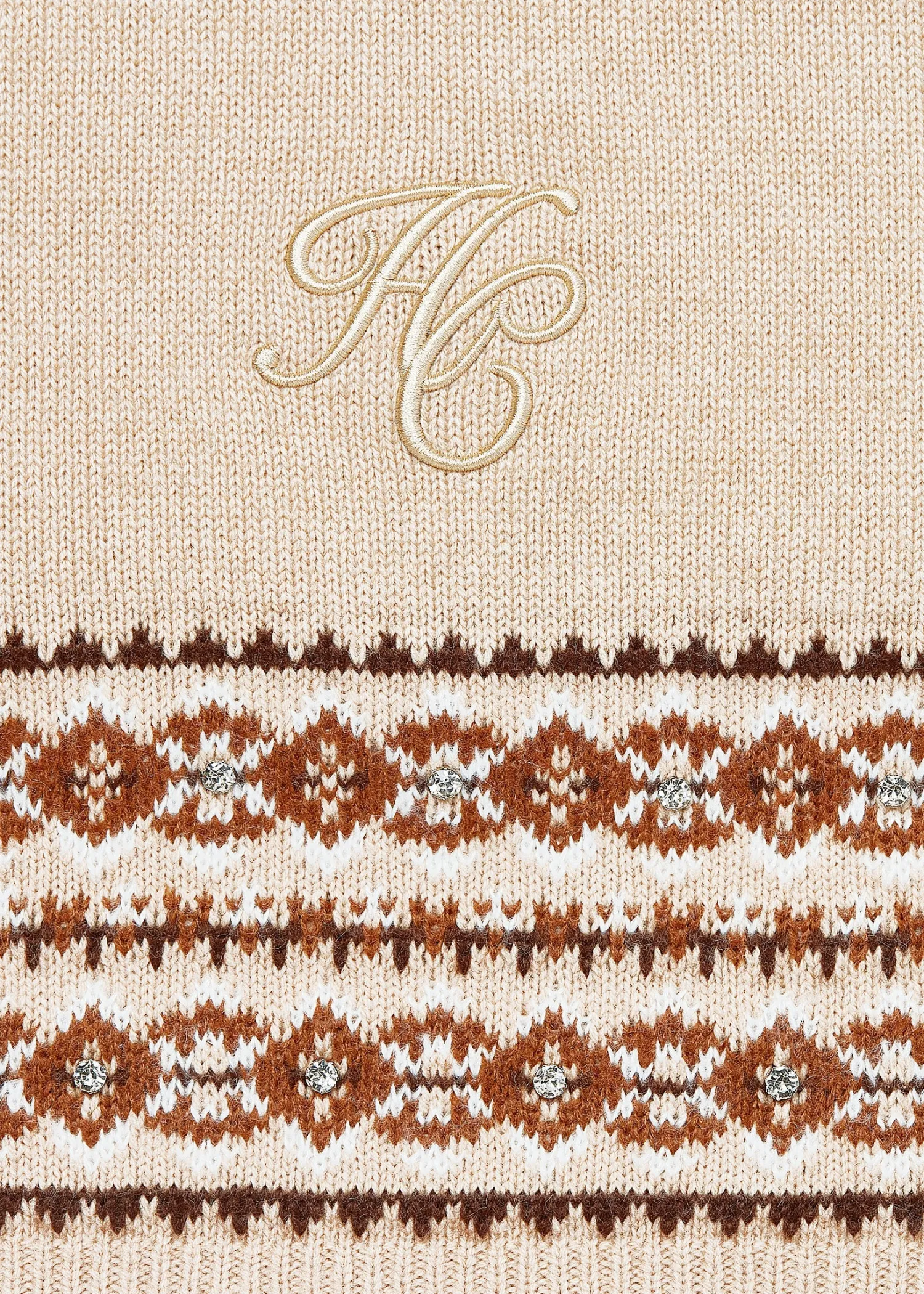 Best Jennifer Fairisle Scarf (Light Camel) Women Scarves|Scarves