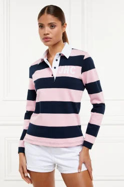 Clearance JHC Sweatshirt (Ink Navy Pale Pink) Women Polo Shirts & Tees|Polo Shirts
