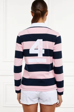 Clearance JHC Sweatshirt (Ink Navy Pale Pink) Women Polo Shirts & Tees|Polo Shirts