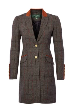 Best Kempton Coat (Mid Blue Check) Women Coats|Tailoring