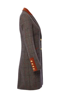 Best Kempton Coat (Mid Blue Check) Women Coats|Tailoring