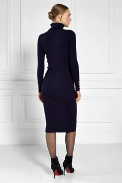 New Kensington Midi Jumper Dress (Ink Navy) Women Dresses