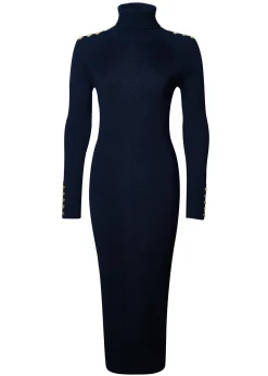 New Kensington Midi Jumper Dress (Ink Navy) Women Dresses