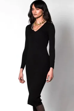 Clearance Kensington V-Neck Midi Dress Women Dresses
