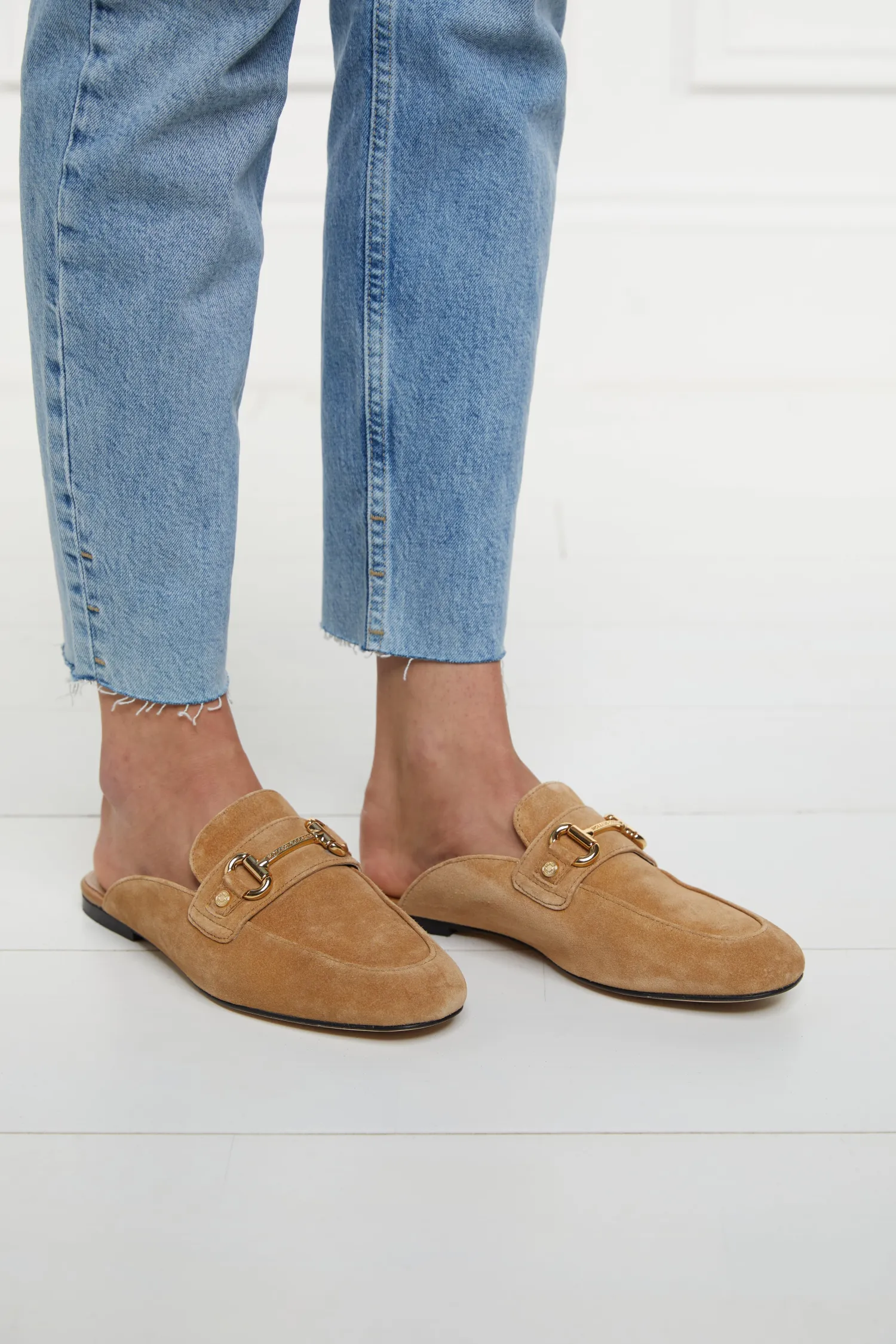 Hot Kingston Horse Bit Loafer (Tan Suede) Women Loafers
