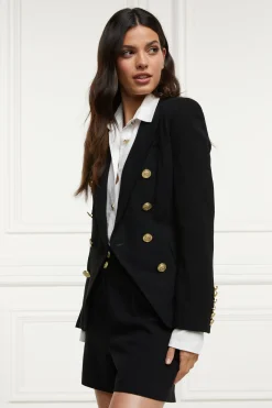 Best Knightsbridge Blazer (Black Linen) Women Blazers|Tailoring