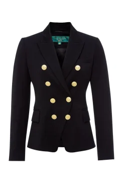 New Knightsbridge Blazer (Black Barathea) Women Court Shoe|Tailoring