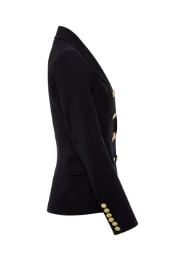 New Knightsbridge Blazer (Black Barathea) Women Court Shoe|Tailoring