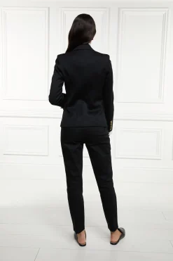 New Knightsbridge Blazer (Black Barathea) Women Court Shoe|Tailoring