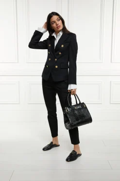 New Knightsbridge Blazer (Black Barathea) Women Court Shoe|Tailoring