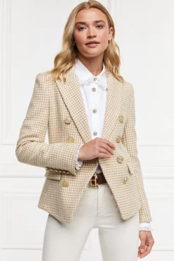 Fashion Knightsbridge Blazer (Camel Puppy Tooth) Women Blazers|Tailoring