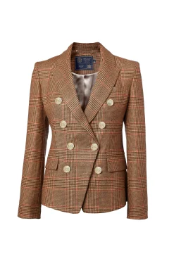 Fashion Knightsbridge Blazer (Clarence Check Merlot) Women Blazers|Tailoring