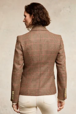 Fashion Knightsbridge Blazer (Clarence Check Merlot) Women Blazers|Tailoring