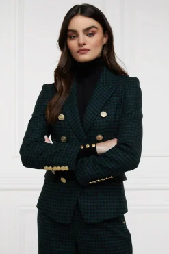 Online Knightsbridge Blazer (Emerald Houndstooth) Women Blazers|Tailoring