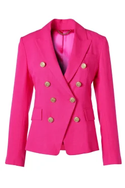 Sale Knightsbridge Blazer (Hot Pink Linen) Women Blazers|Tailoring