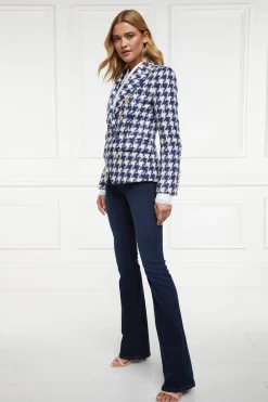 Discount Knightsbridge Blazer (Large Scale Navy Houndstooth) Women Blazers|Tailoring