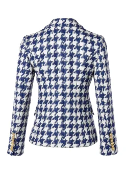 Discount Knightsbridge Blazer (Large Scale Navy Houndstooth) Women Blazers|Tailoring