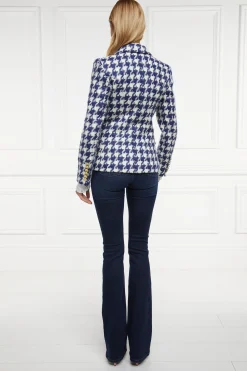 Discount Knightsbridge Blazer (Large Scale Navy Houndstooth) Women Blazers|Tailoring