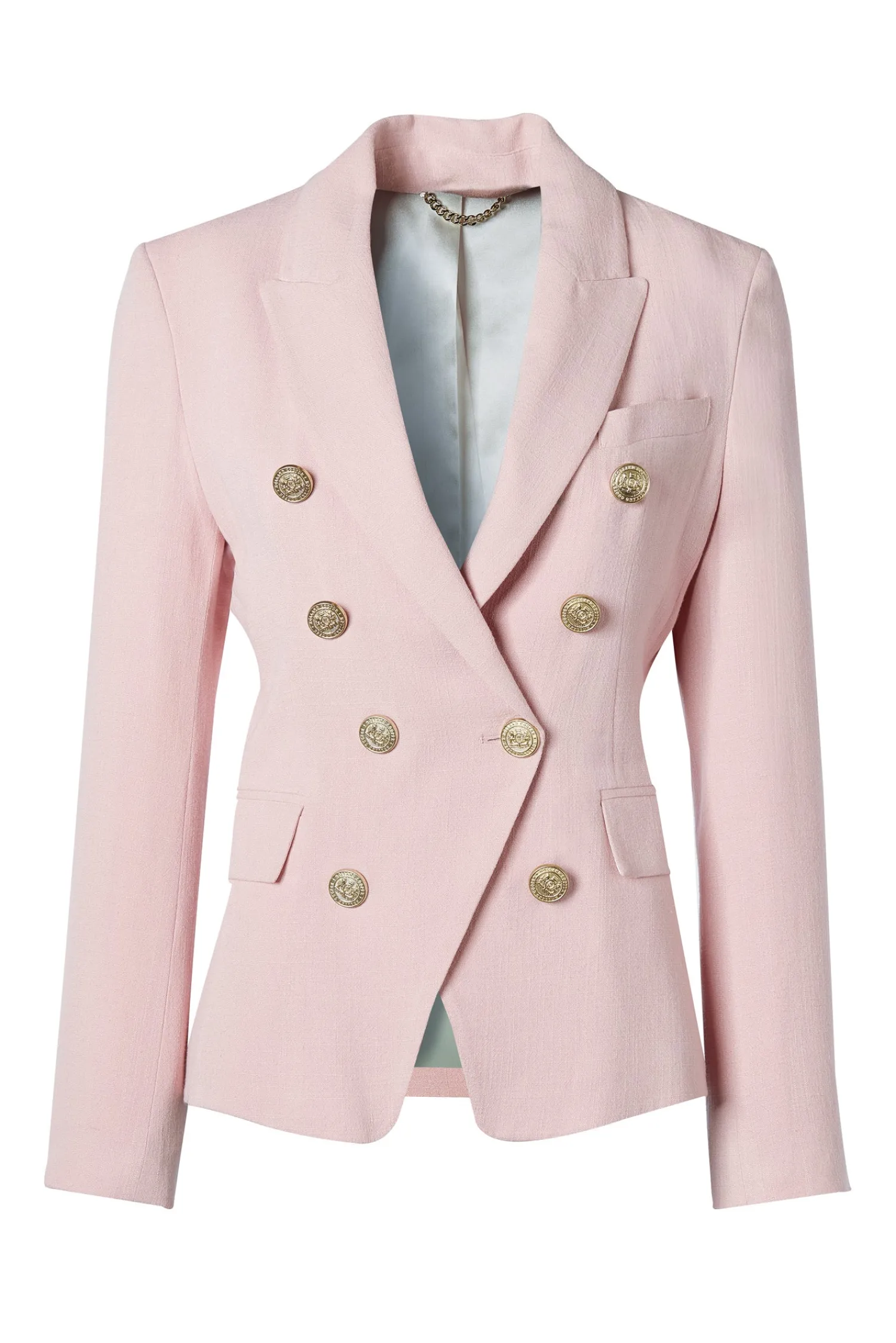 Clearance Knightsbridge Blazer (Pink Linen) Women Blazers|Tailoring