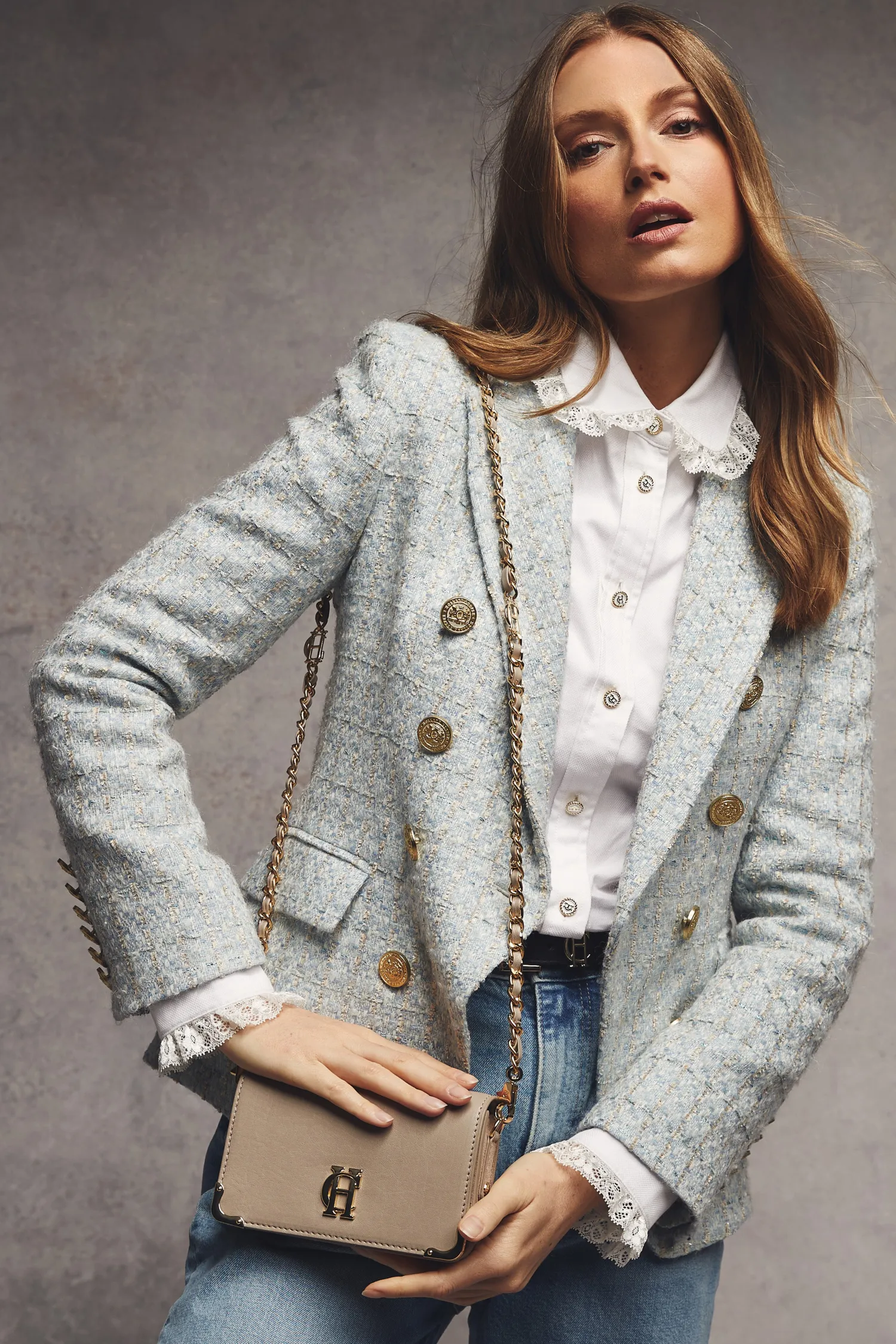 Discount Knightsbridge Blazer (Sky Blue Boucle) Women Tailoring|Blazers