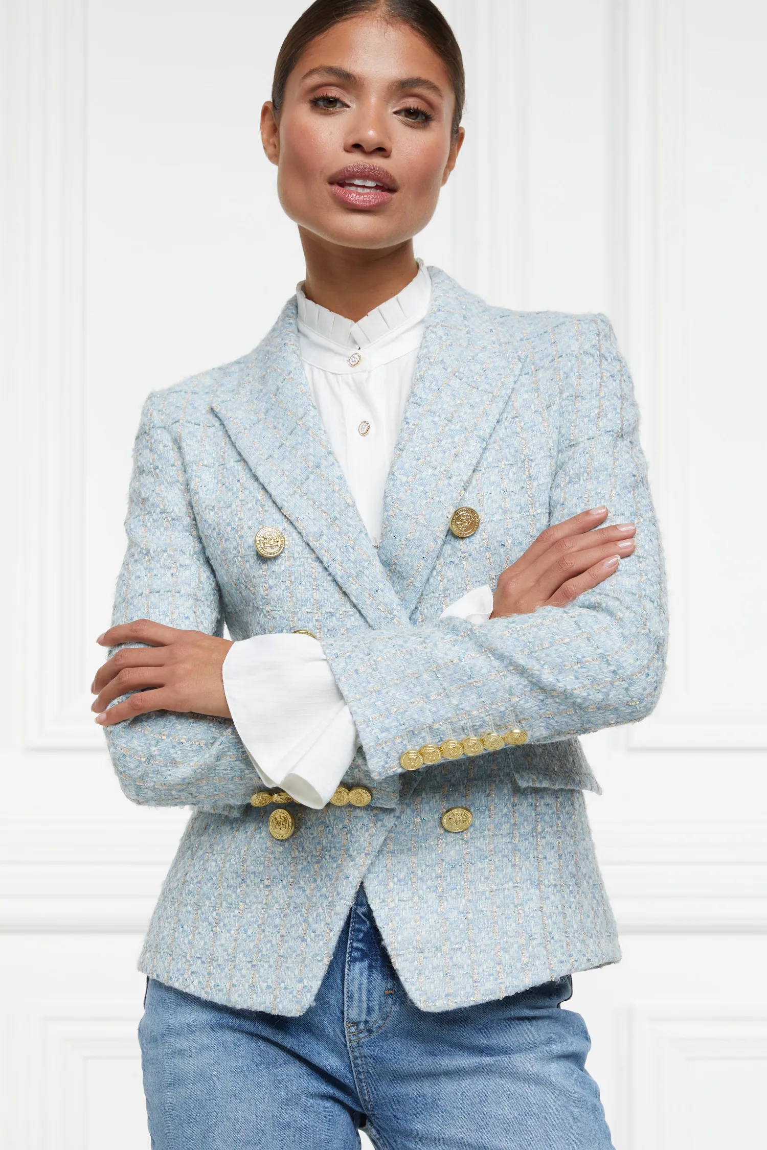 Discount Knightsbridge Blazer (Sky Blue Boucle) Women Tailoring|Blazers