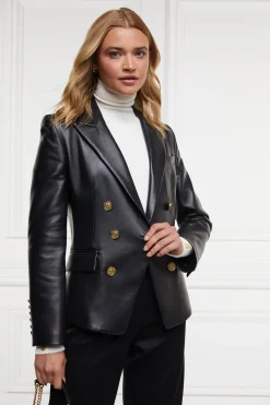 Best Knightsbridge Blazer (Valencia Leather Black) Women Blazers