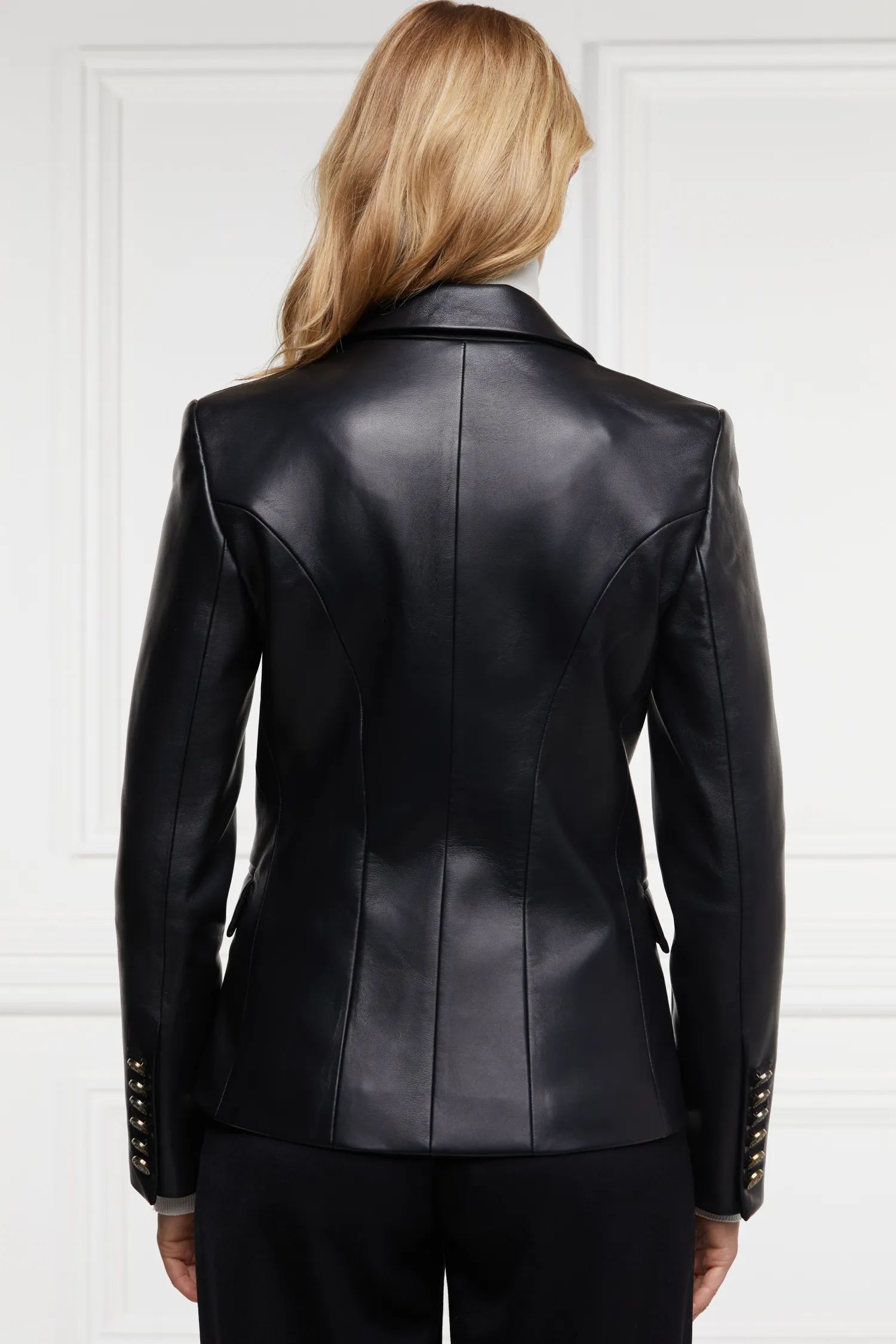 Best Knightsbridge Blazer (Valencia Leather Black) Women Blazers