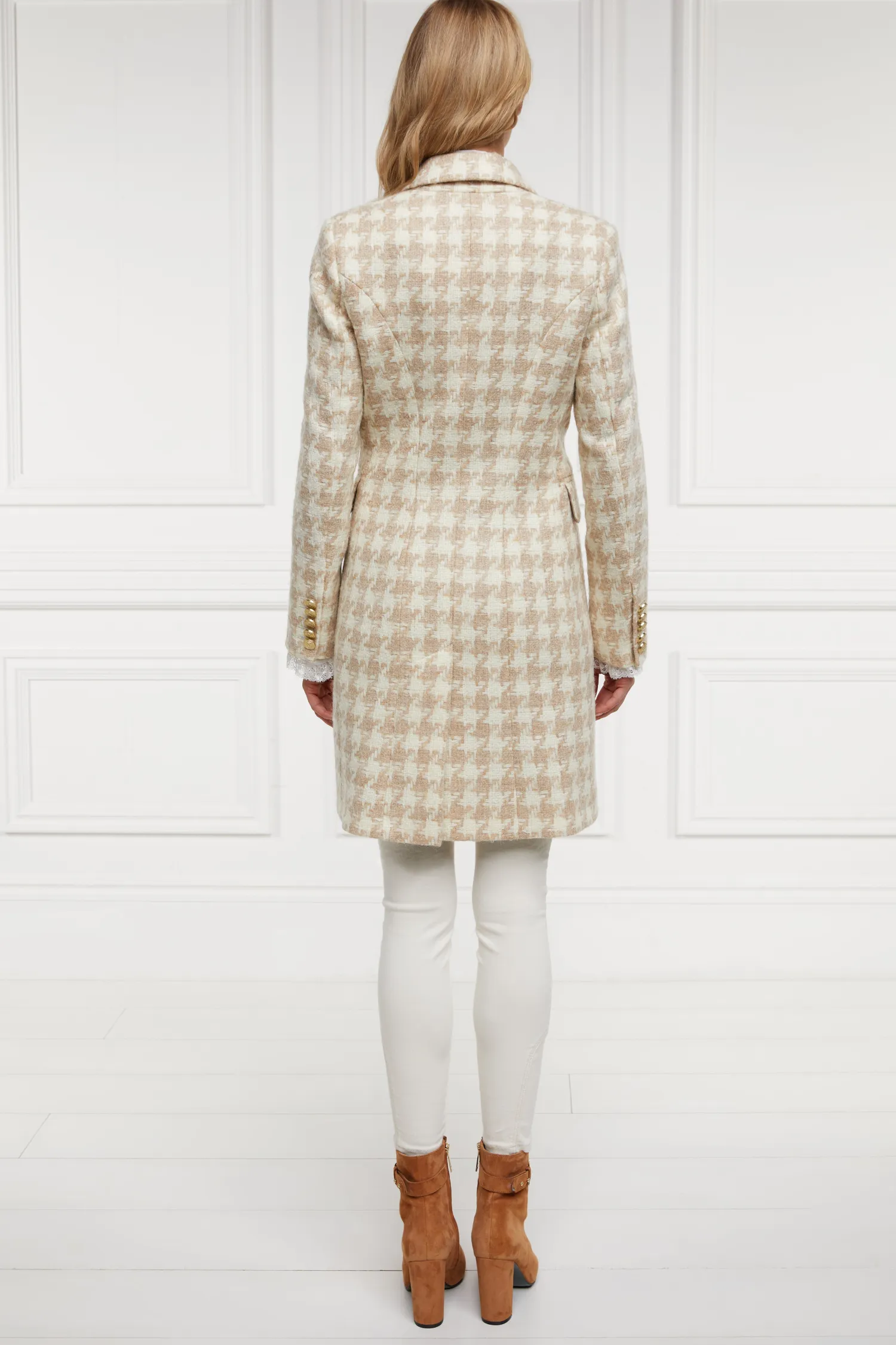 Discount Knightsbridge Coat (Camel Houndstooth) Women Coats|Tailoring