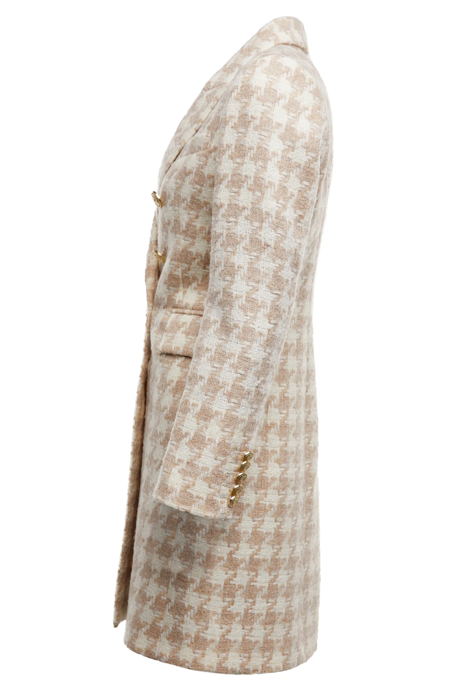Discount Knightsbridge Coat (Camel Houndstooth) Women Coats|Tailoring