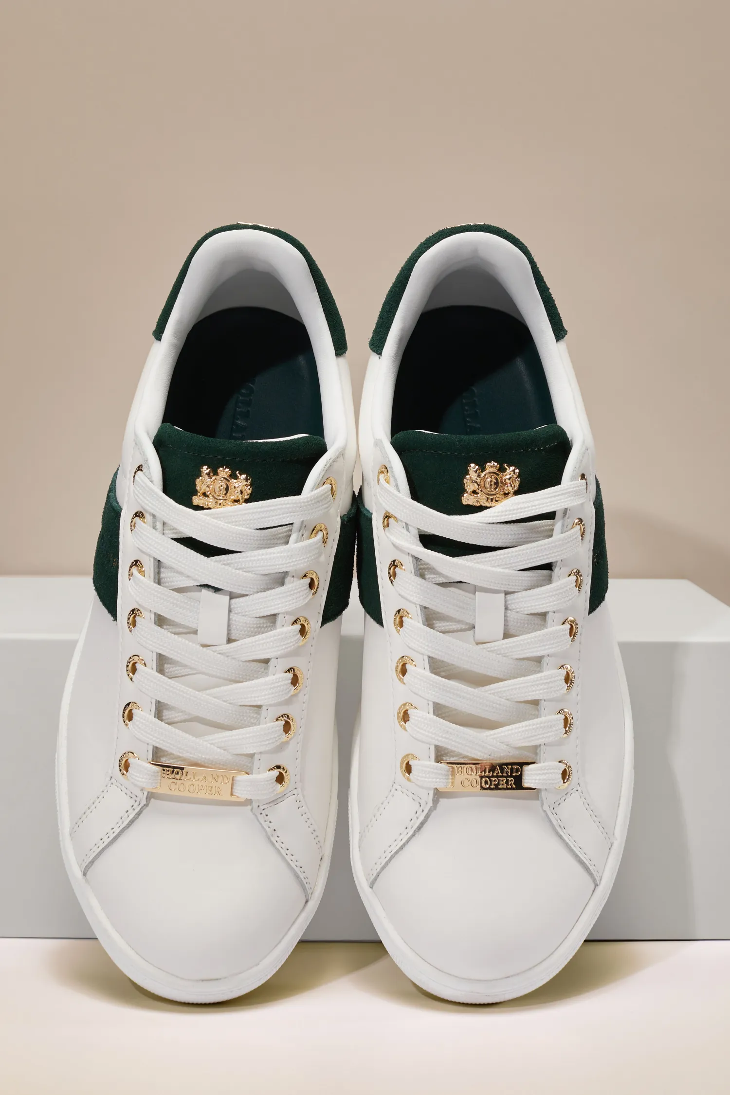 Online Knightsbridge Court Trainer (White Racing Green) Women Trainers