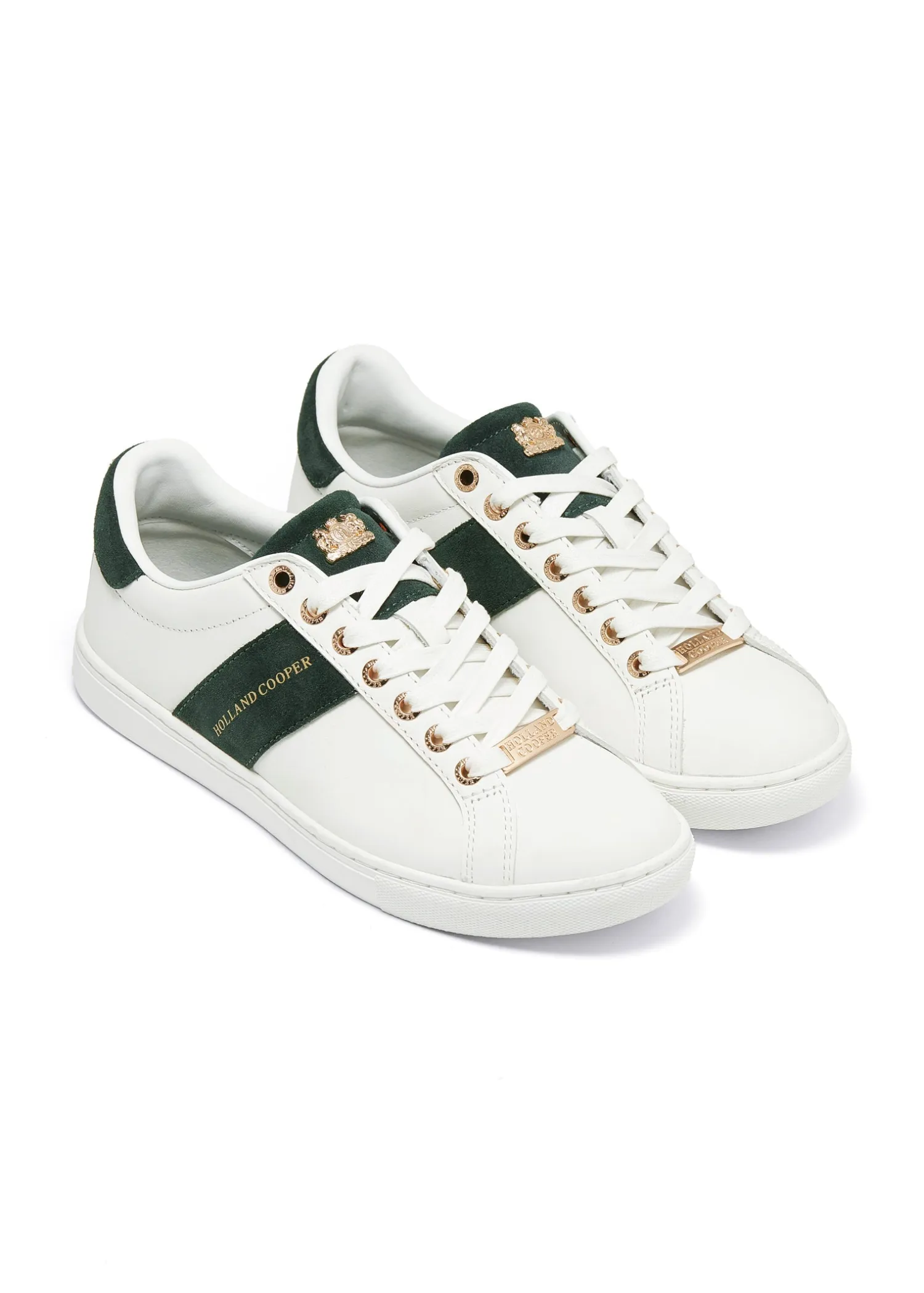 Online Knightsbridge Court Trainer (White Racing Green) Women Trainers