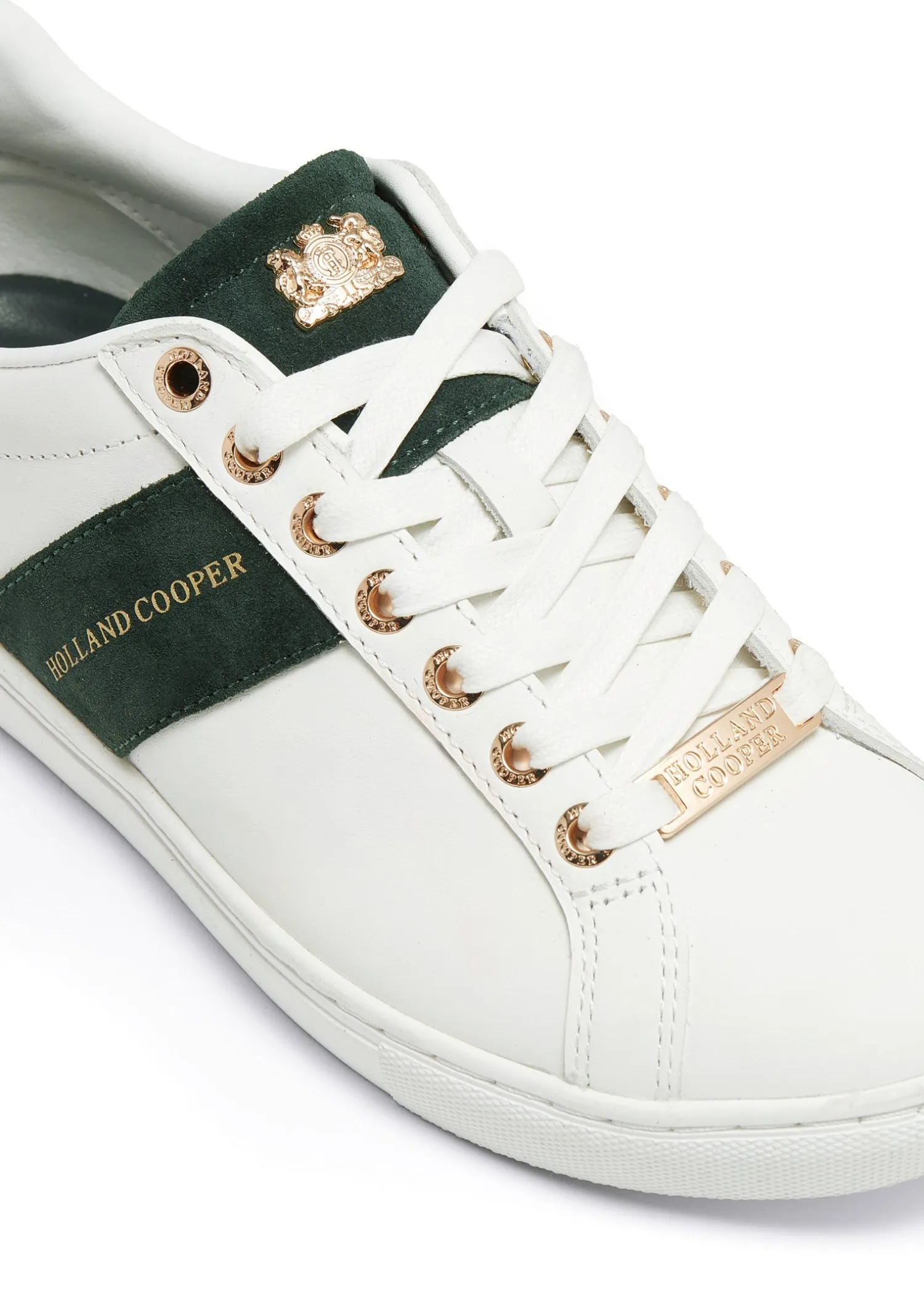 Online Knightsbridge Court Trainer (White Racing Green) Women Trainers