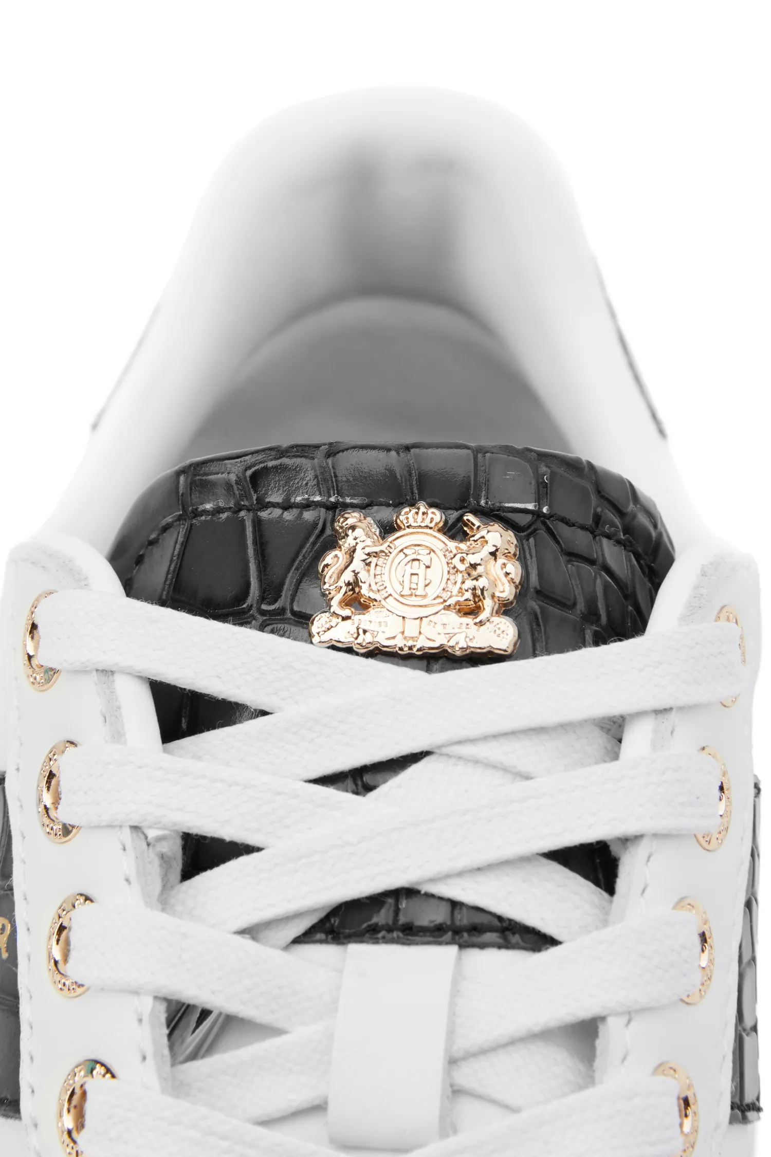 Fashion Knightsbridge Court Trainer (Black Croc) Women Trainers