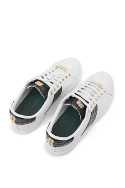 Fashion Knightsbridge Court Trainer (Black Croc) Women Trainers